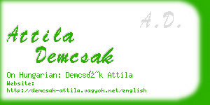 attila demcsak business card